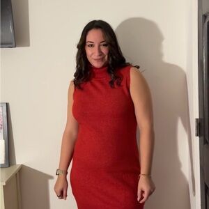 Red Sleeveless Mini Dress